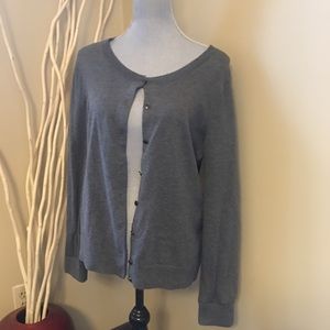 Talbots gray cardigan size L
